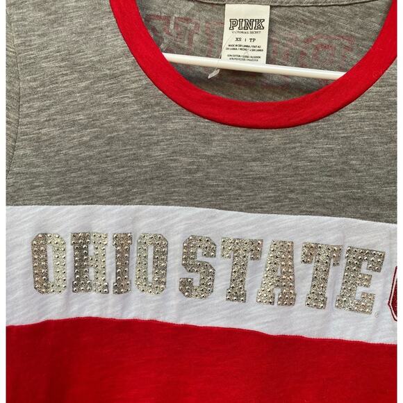 Victoria’s Secret Pink Ohio State Bling Long Sleeve Tee XS - Picture 3 of 5